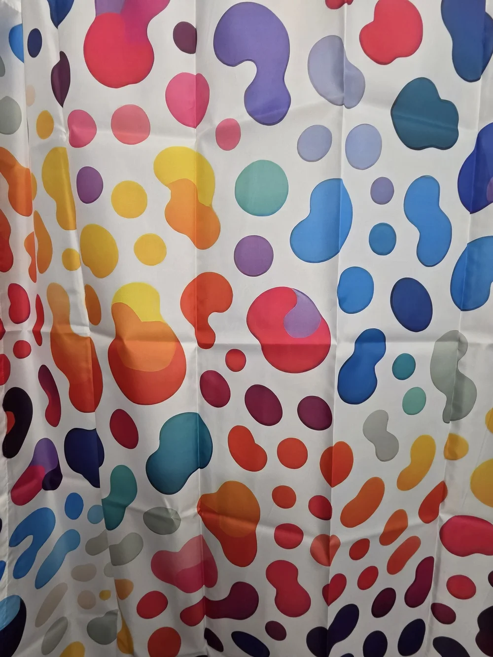 Nwot Colorful Abstract Dot Water Resistant Fabric Shower Curtain